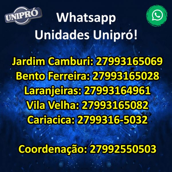 Whatsapp Unidades Unipró